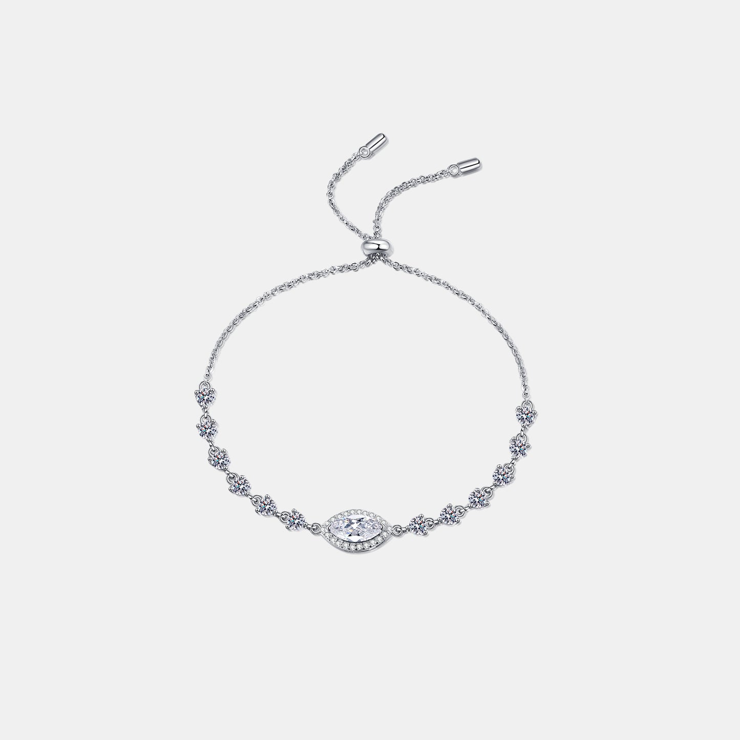 1 Carat Moissanite 925 Sterling Silver Bracelet - Drazelle Store