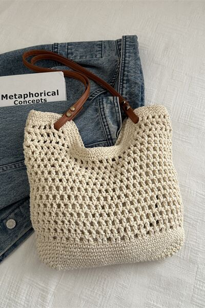 Openwork Woven Tote Bag - Drazelle Store