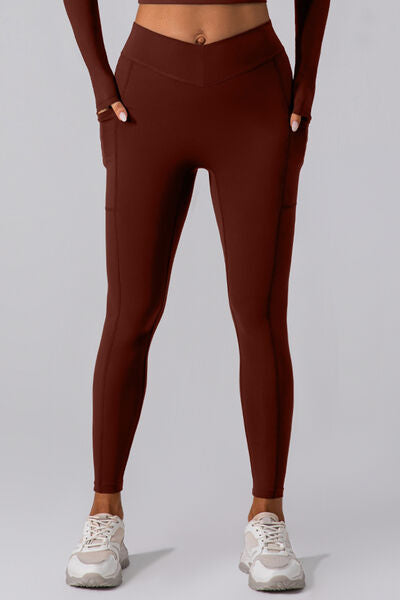 High Waist Active Leggings with Pockets - Drazelle Store