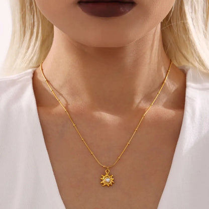 18K Gold-Plated Shell Pearl Necklace - Drazelle Store