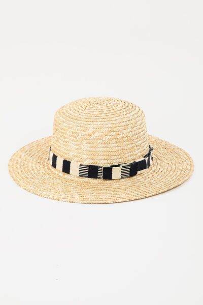 Fame Strap Wide Brim Straw Hat - Drazelle Store