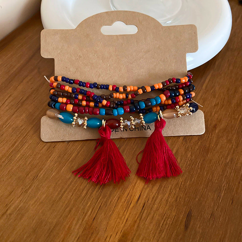 Tassel Rice Bead Bracelet - Drazelle Store