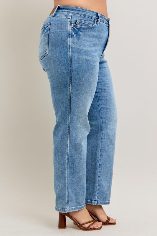 Judy Blue Vintage Wash Straight Jeans - Drazelle Store