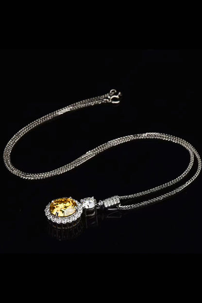 6 Carat Moissanite Pendant Necklace - Drazelle Store