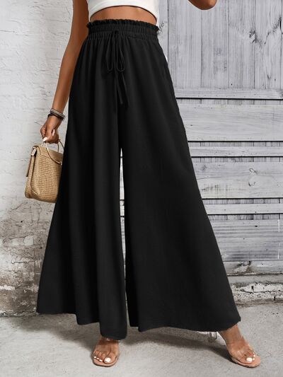 Honey Tied High Waist Wide Leg Pants - Drazelle Store