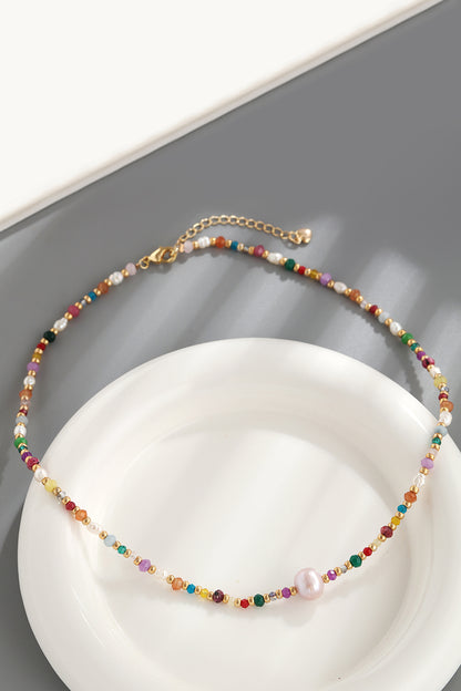 Multicolored Bead Necklace - Drazelle Store