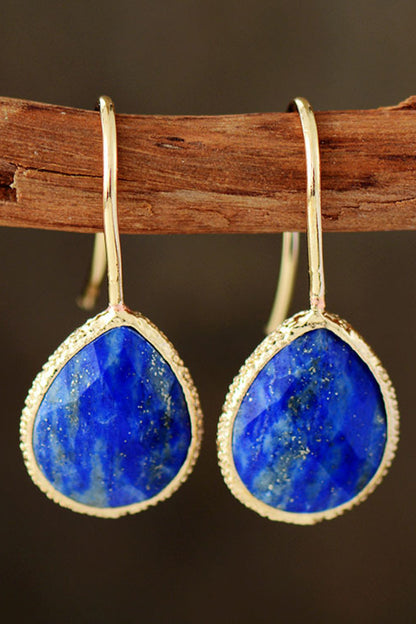 Handmade Natural Stone Teardrop Earrings -Drazelle Store