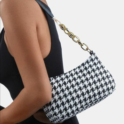 Houndstooth Polyester Handbag - Drazelle Store