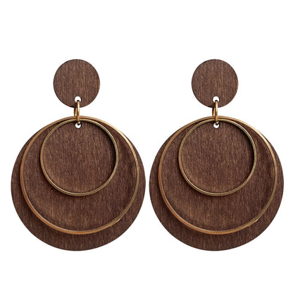 Geometric Drop Earrings-Drazelle Store