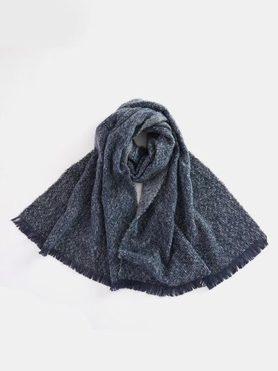 Raw Hem Heathered Polyester Scarf - Drazelle Store