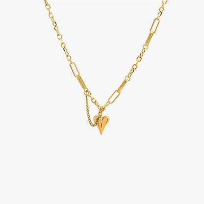 Titanium Steel Heart Pendant Necklace - Drazelle Store