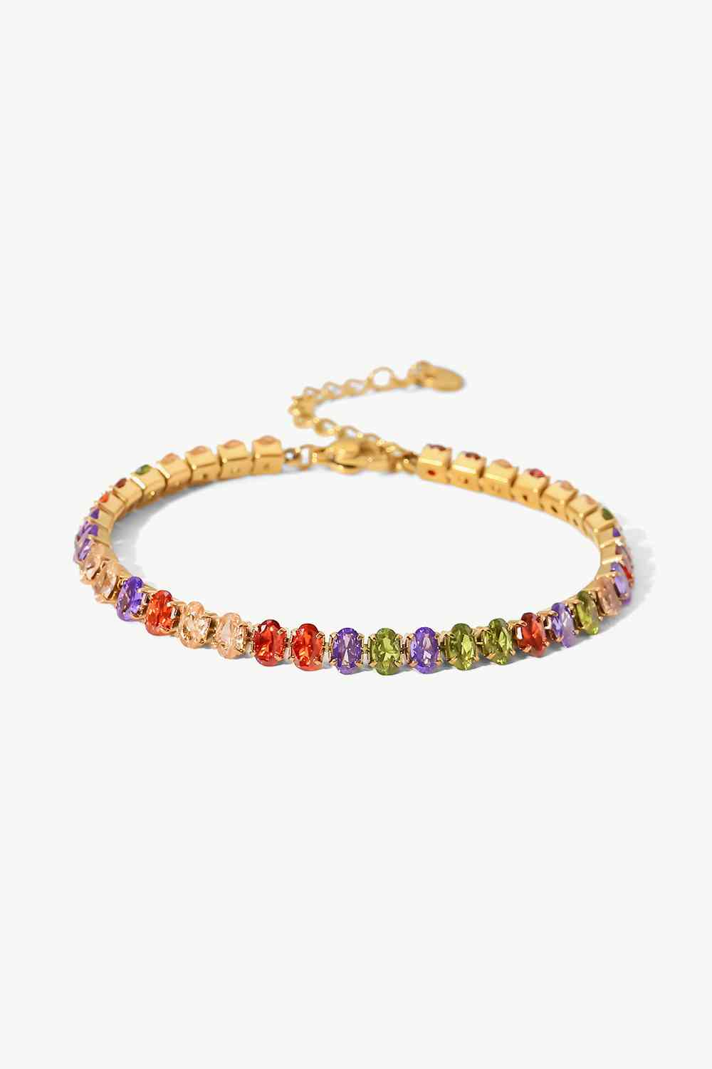 18K Gold Plated Multicolored Zircon Bracelet - Drazelle Store