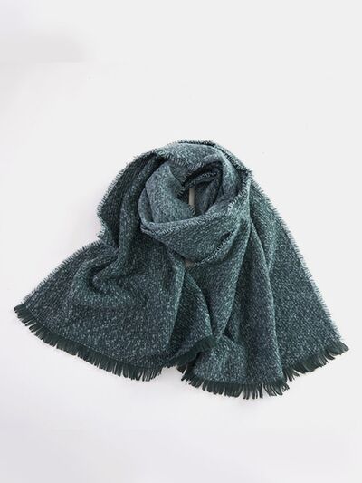 Raw Hem Heathered Polyester Scarf - Drazelle Store