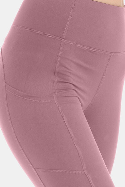 Leggings Depot Wide Waistband High Waist Leggings - Drazelle Store