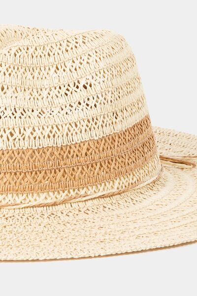 Fame Contrast Straw Braided Sun Hat - Drazelle Store