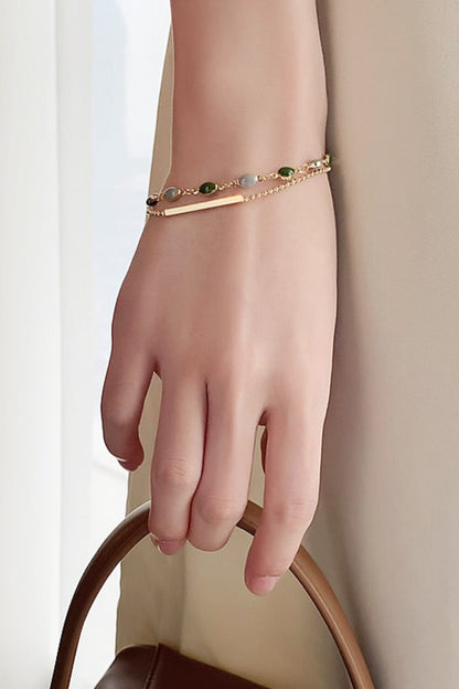 Alloy Double-Layered Bracelet - Drazelle Store