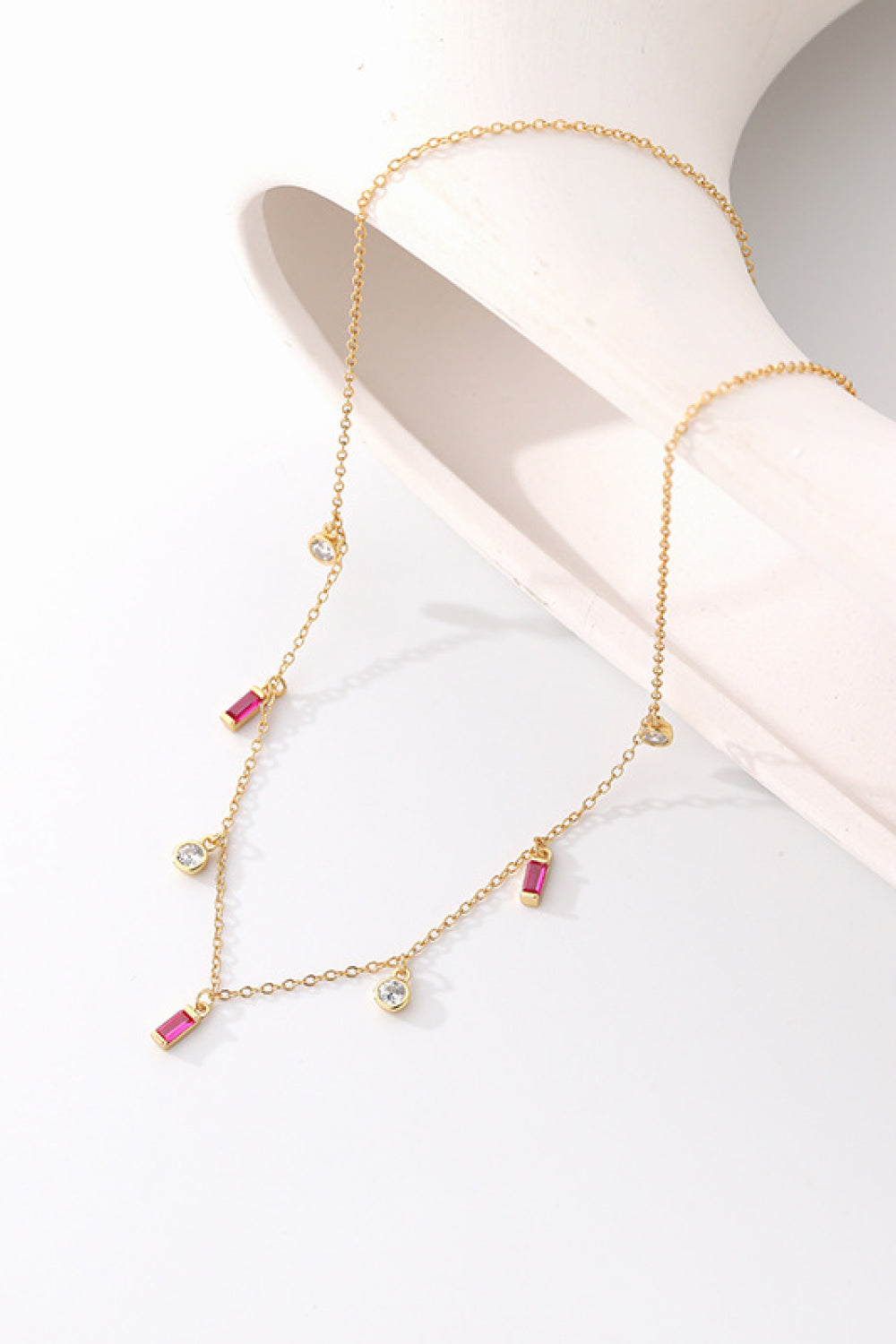 18K Gold Plated Multi-Charm Chain Necklace - Drazelle Store