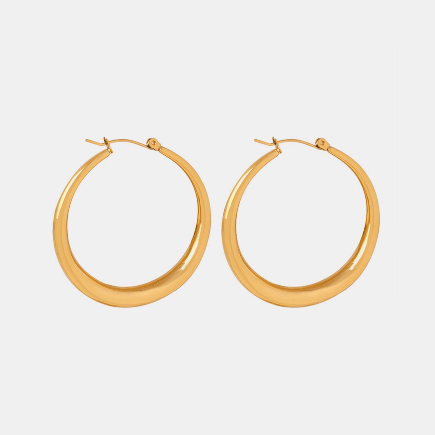 Gold-Plated Hoop Earrings-Drazelle Store