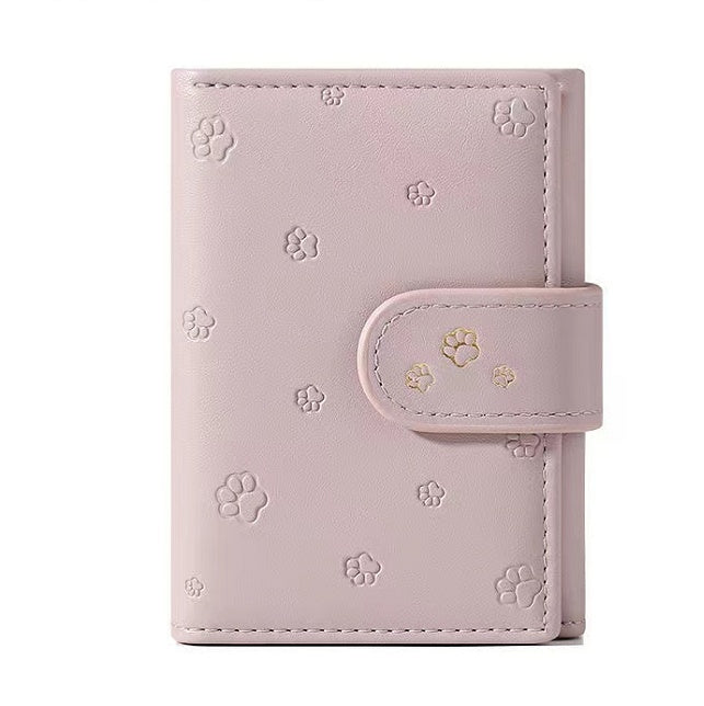 Small Paw Print  Leather Wallets - Drazelle Store