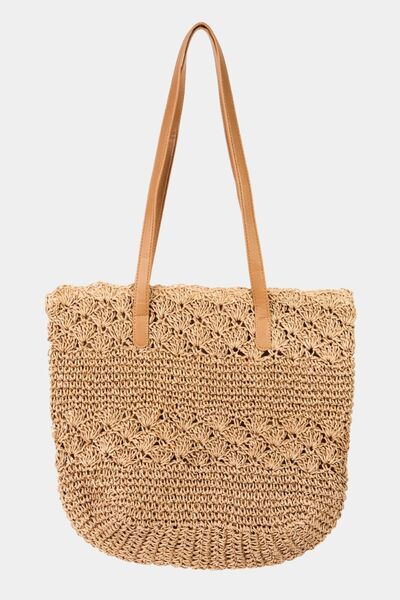 Fame Straw Braided Tote Bag - Drazelle Store