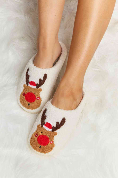 Melody Rudolph Print Plush Slide Slippers - Drazelle Store