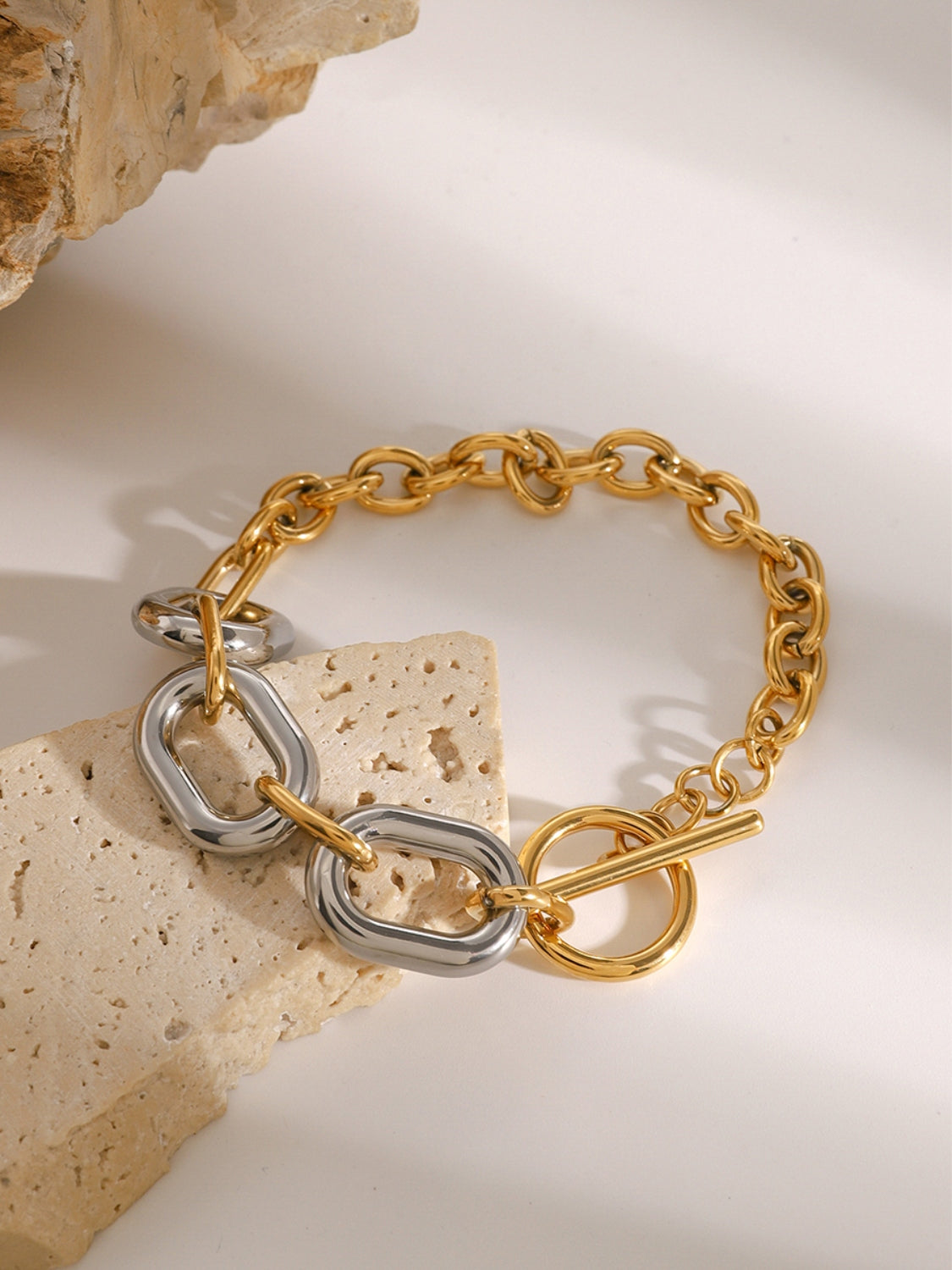 Gold-Plated Stainless Steel Chain Bracelet - Drazelle Store