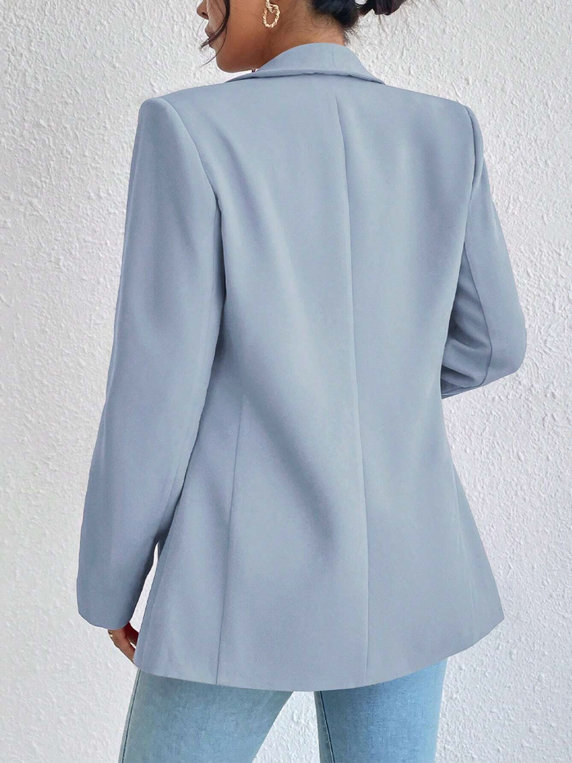 Shawl Collar Long Sleeve Blazer - Drazelle Store