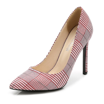 Lightweight Houndstooth Stiletto Heels - Drazelle Store