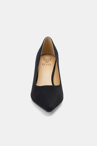 Beast Fashion Faux Suede Point Toe Pumps - Drazelle Store