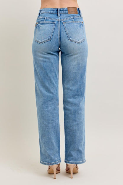 Judy Blue Vintage Wash Straight Jeans - Drazelle Store