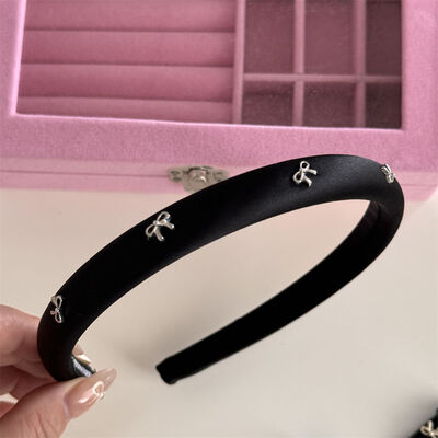 Alloy Bow Trim Headband - Drazelle Store