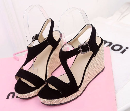 Platform Buckle Strap High heels - Drazelle Store