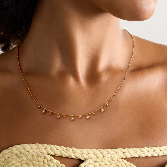 Titanium Steel Zircon Necklace - Drazelle Store
