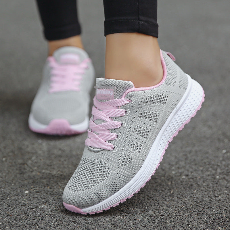 Black White Sneakers Women Lace Up - Drazelle Store