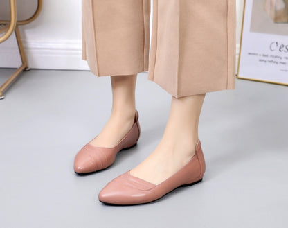 Pointed toe leather pumps - Drazelle Store