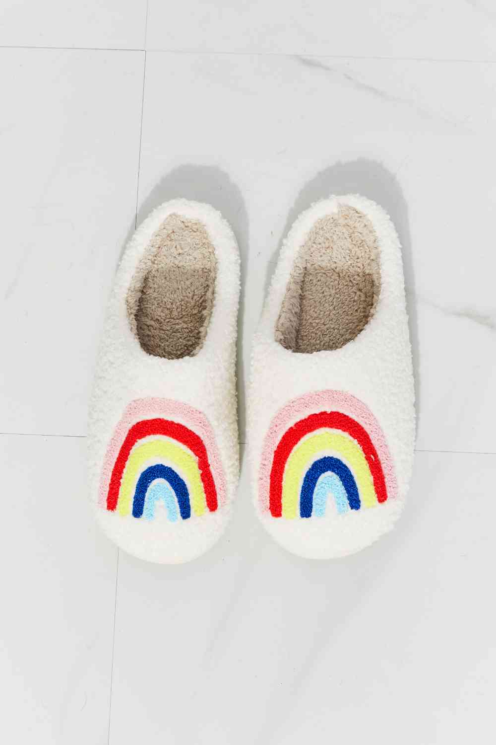 MMShoes Rainbow Plush Slipper - Drazelle Sore