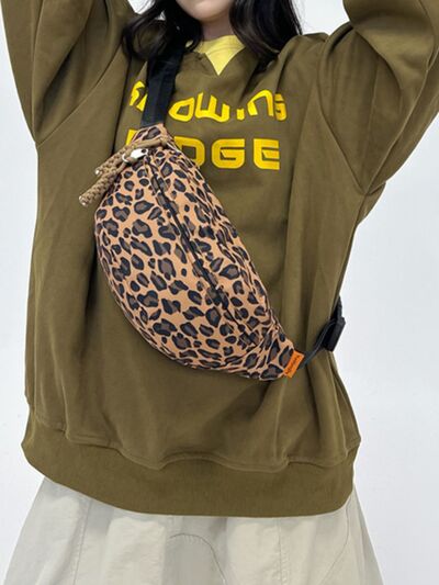 Leopard Nylon Crossbody Bag - Drazelle Store