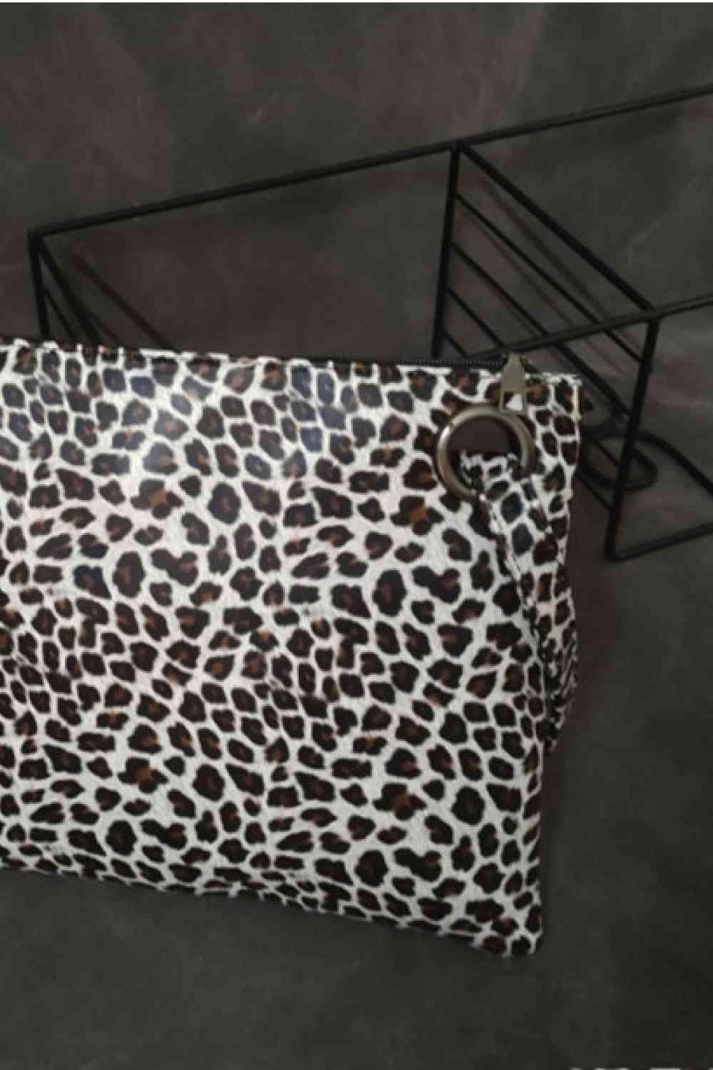 Leopard PU Leather Clutch - Drazelle Store