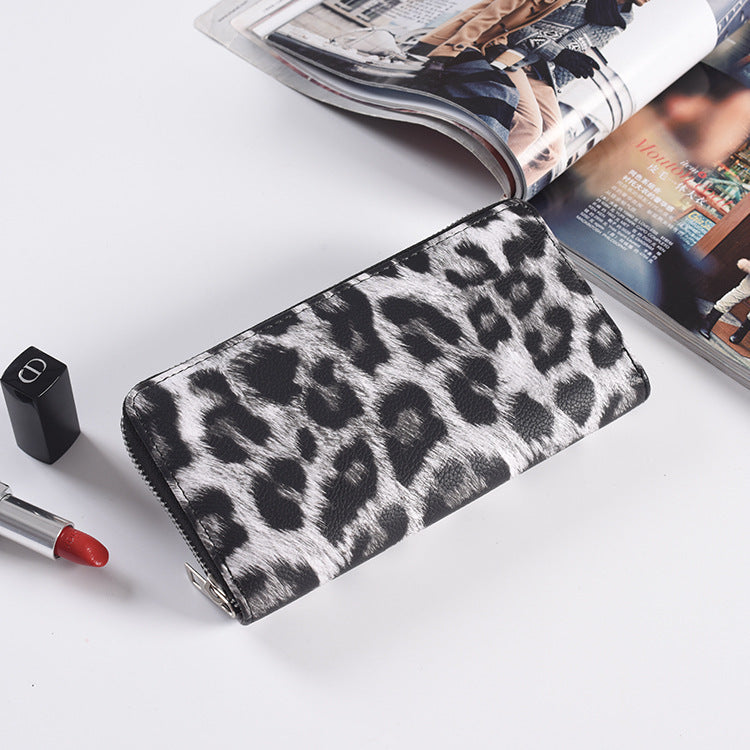 Leather Cheeta Printed Wallet - Drazelle Store