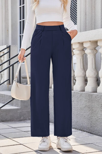 Lovelet High Waist Wide Straight Pants - Drazelle Store