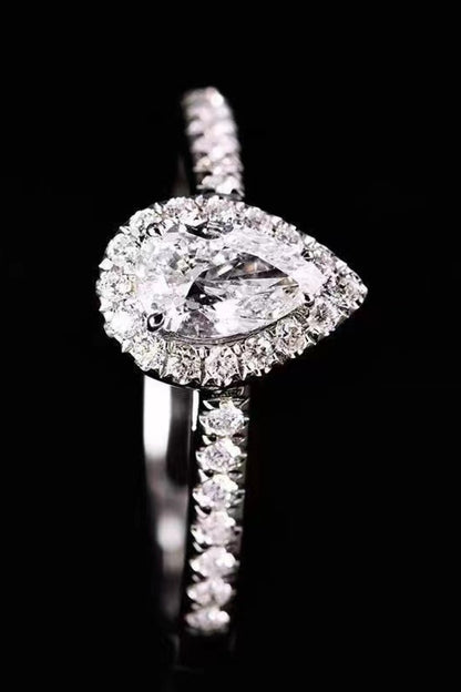 2 Carat Moissanite Teardrop Cluster Ring - Drazelle Store