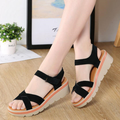 Wedge flat student sandals - Drazelle Store