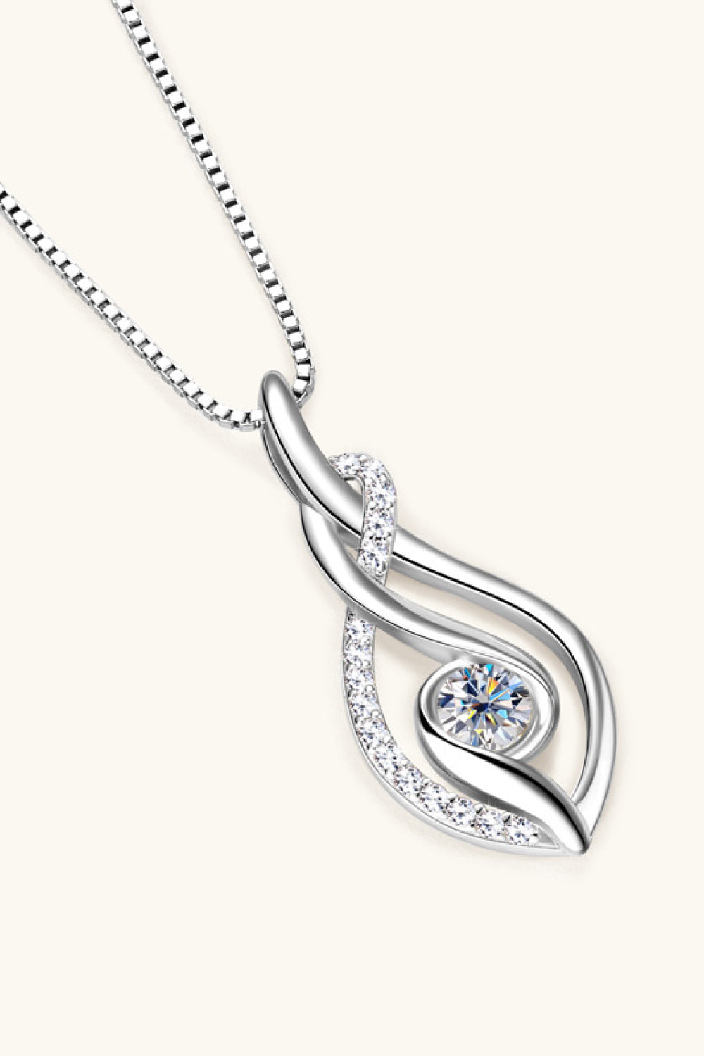 Moissanite 925 Sterling Silver Necklace - Drazelle Store