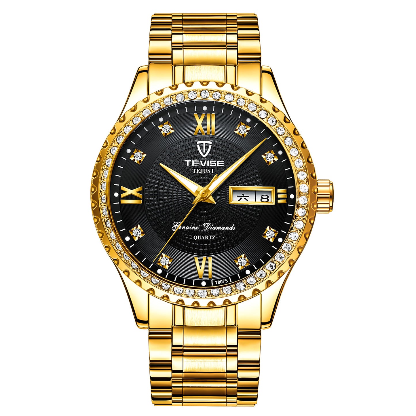 Quartz Gold Diamond Minimalist Wrist Watch - Drazelle Store