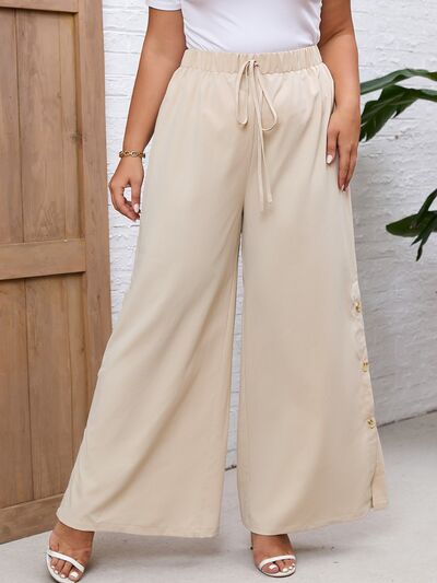 Tied Wide Leg Pants - Drazelle Store