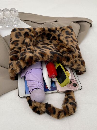 Leopard Fluff Handbag - Drazelle Store