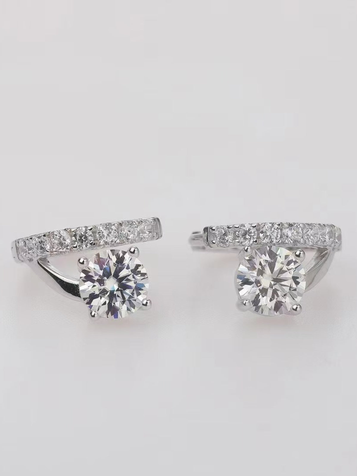 2 Carat Moissanite 925 Sterling Silver Earrings -Drazelle Store