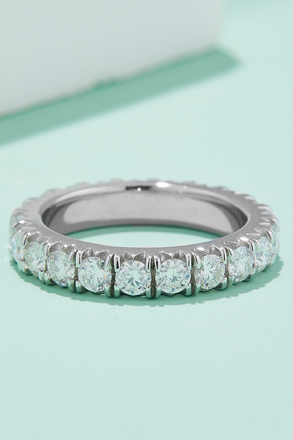 Adored 2.3 Carat Moissanite 925 Sterling Silver Eternity Ring - Drazelle Store