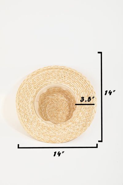 Fame Strap Wide Brim Straw Hat - Drazelle Store