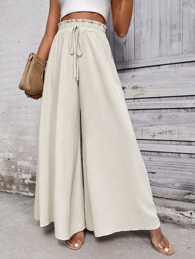 Honey Tied High Waist Wide Leg Pants - Drazelle Store